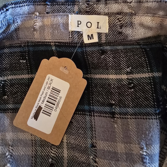 POL Black and Gray Plaid Jacket - Picture 6 of 7
